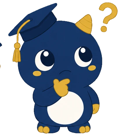 Watt the GradeSmart mascot thinking